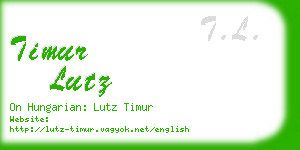 timur lutz business card